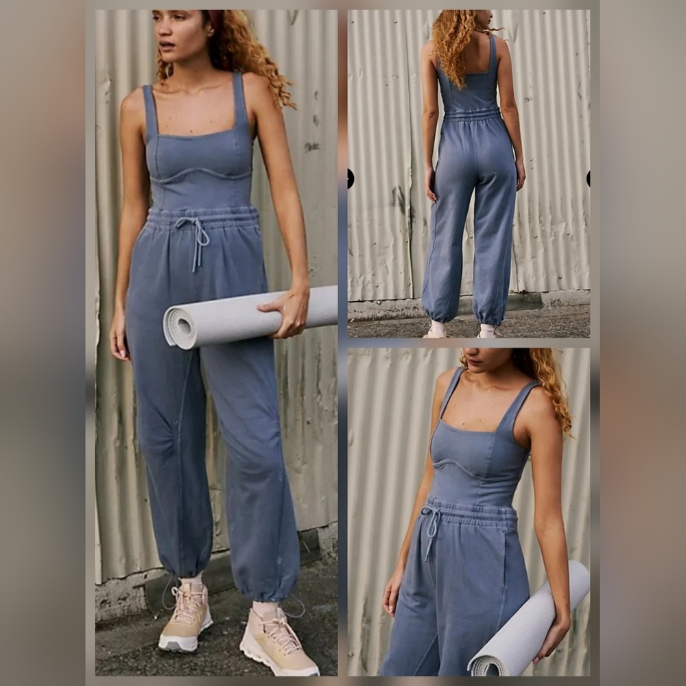 Free People Movement Inbound Onesie Blue
